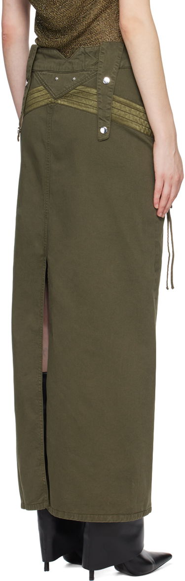 Nederdel Blumarine Embroidered Maxi Skirt Grøn | P422J108A, 2