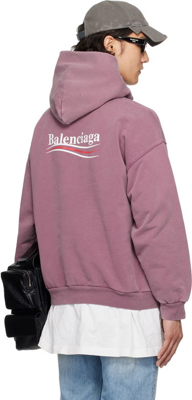 Sweatshirt Balenciaga Balenciaga Campaign Hoodie Lyserød | 767877TQVN6, 2