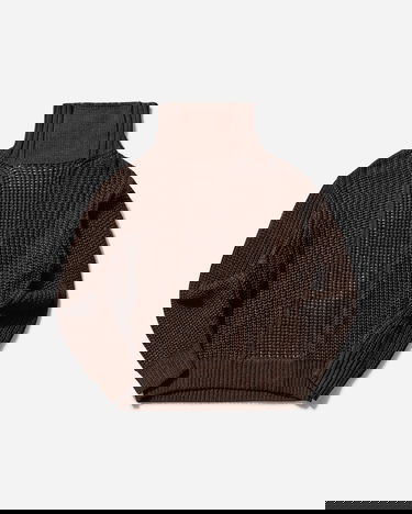 Sweater Cav Empt Twill Back Side Knit Sweater Brun | CES27KN01 BROWN, 0