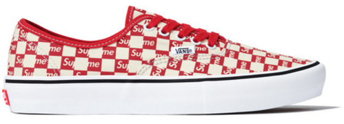 Sneakers og sko Vans Authentic Supreme Red Checker Logo Rød | VN000Q0DJLY, 0