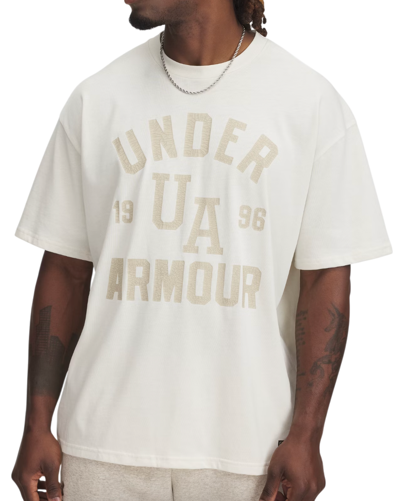 T-shirt Under Armour Under Armour HW Varsity Oversized T-Shirt Hvid | 1390179-279