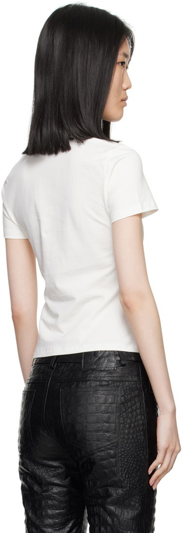 T-shirt Blumarine Crystal Logo T-Shirt Hvid | A422T075A, 2