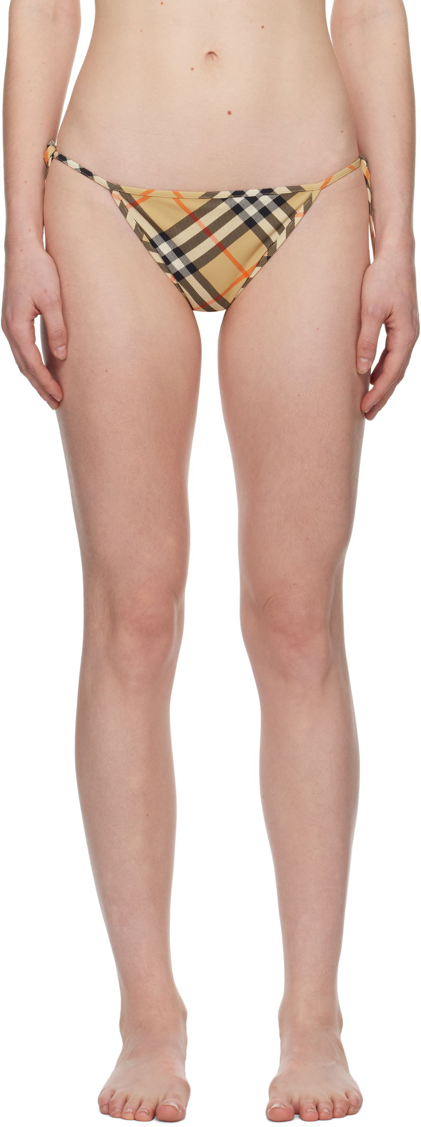 Badetøj Burberry Check Bikini Bottom Beige | 8100760