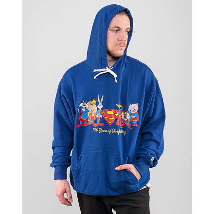Sweatshirt New Era Superhero × Looney Tunes Line Up Oversized Hoody Royal Blue Mørkeblå | 60414229, 0