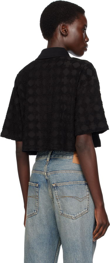 Polo skjorte AMIRI AMIRI MA Quad Toweling Cropped Polo Sort | AWJYPO1009, 2