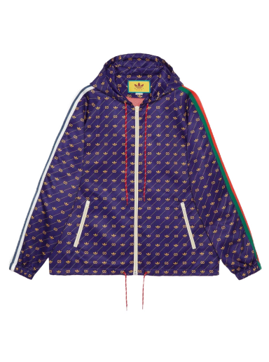 Jakke Gucci adidas x Trefoil Print Jacket Lilla | 691428 ZAJCZ 7281