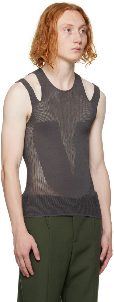 Tanktop Dion Lee Cutout Detail Tank Top Grå | C7112F22, 1