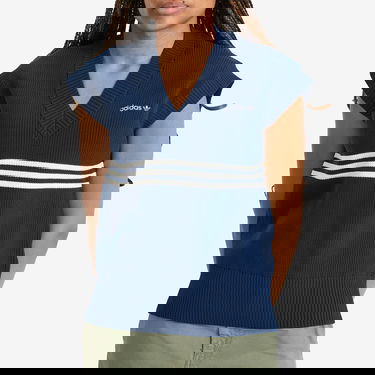 Sweater adidas Originals Women's Knit Vest Mørkeblå | JJ3485, 5