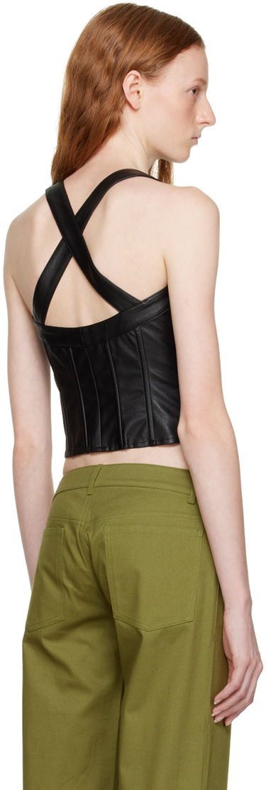 Tanktop Miaou Miaou Hannah Jewett Edition Valda Faux-Leather Tank Top Sort | 7056PUBLK, 2