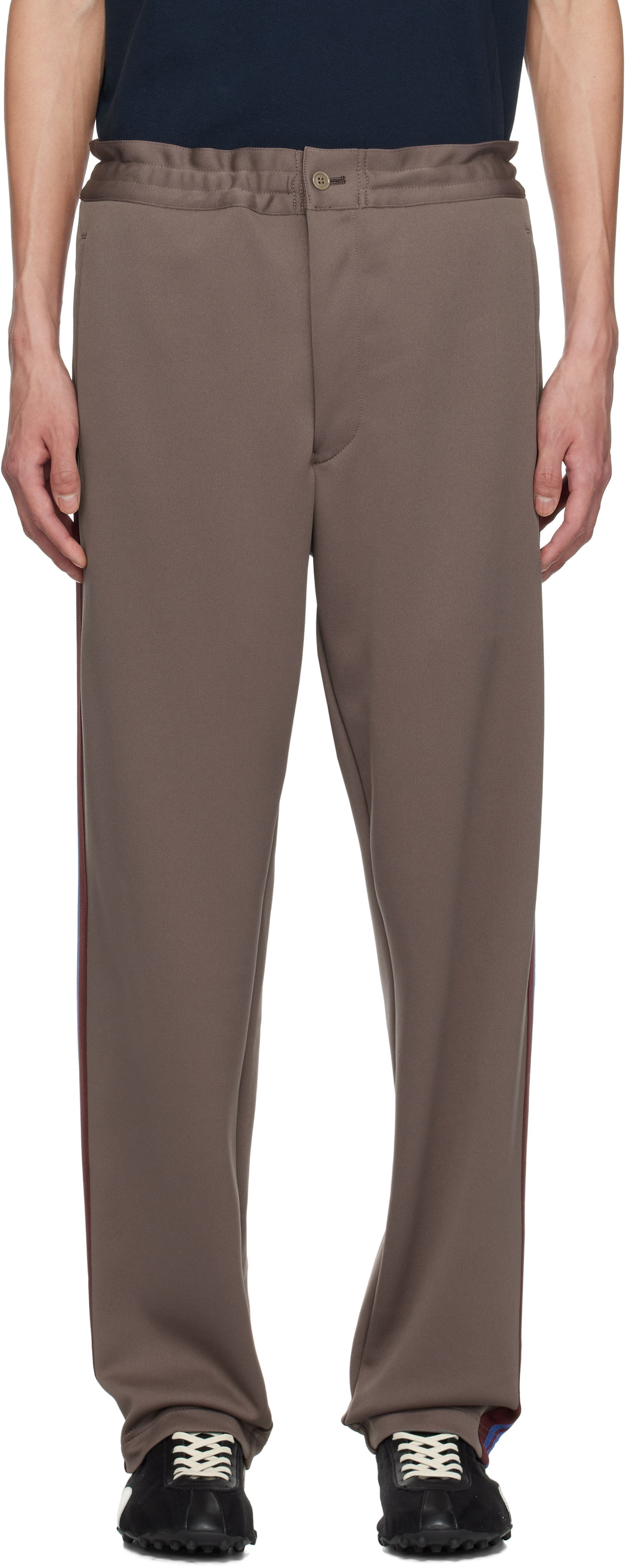 Bukser Comme des Garçons Homme Deux Striped Track Pants Brun | DO-T023-S25, 0