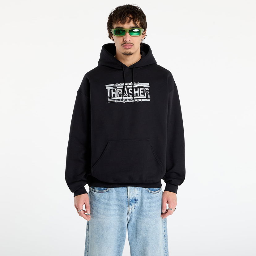 Sweatshirt Thrasher Chrome Genuine Hoodie M Sort | 145763