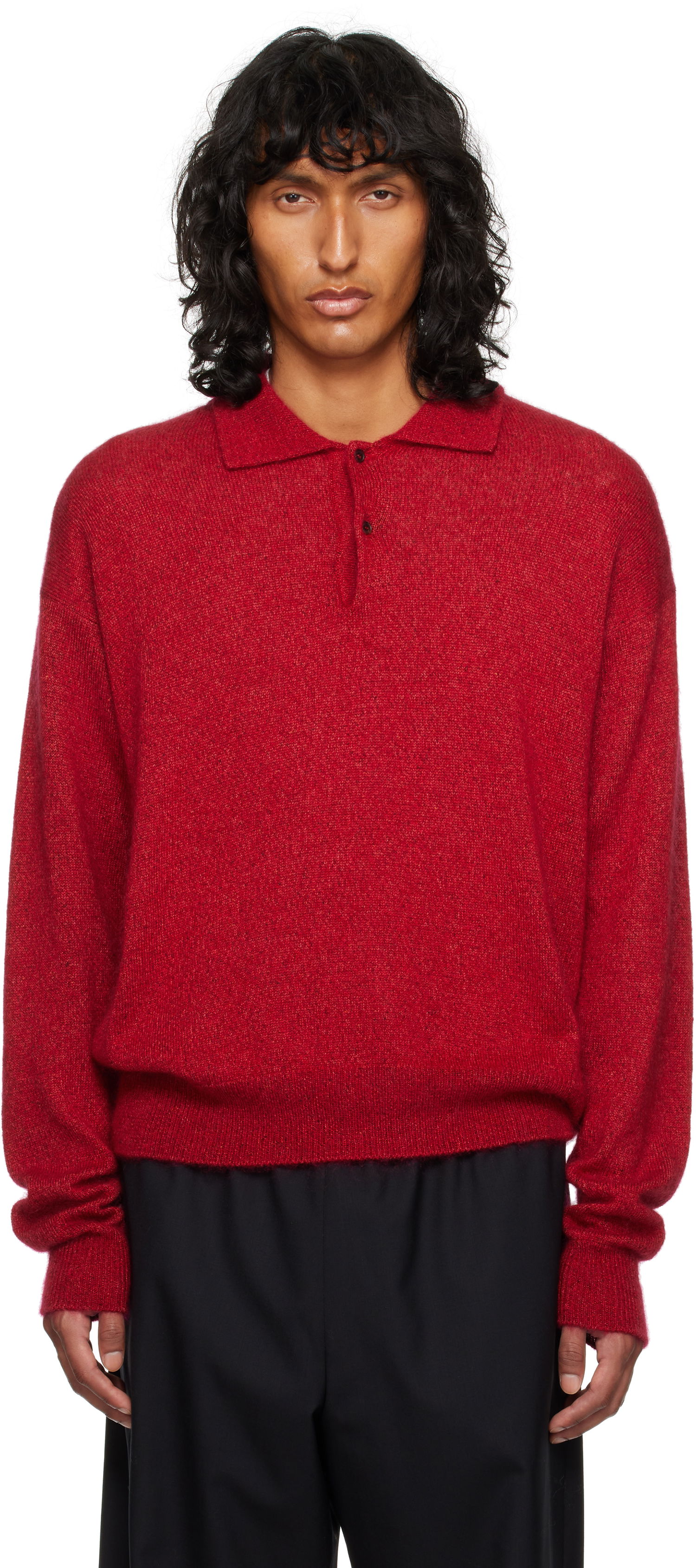 Sweater The Row Gere Knit Polo Sweater Rød | 625-Y872, 0