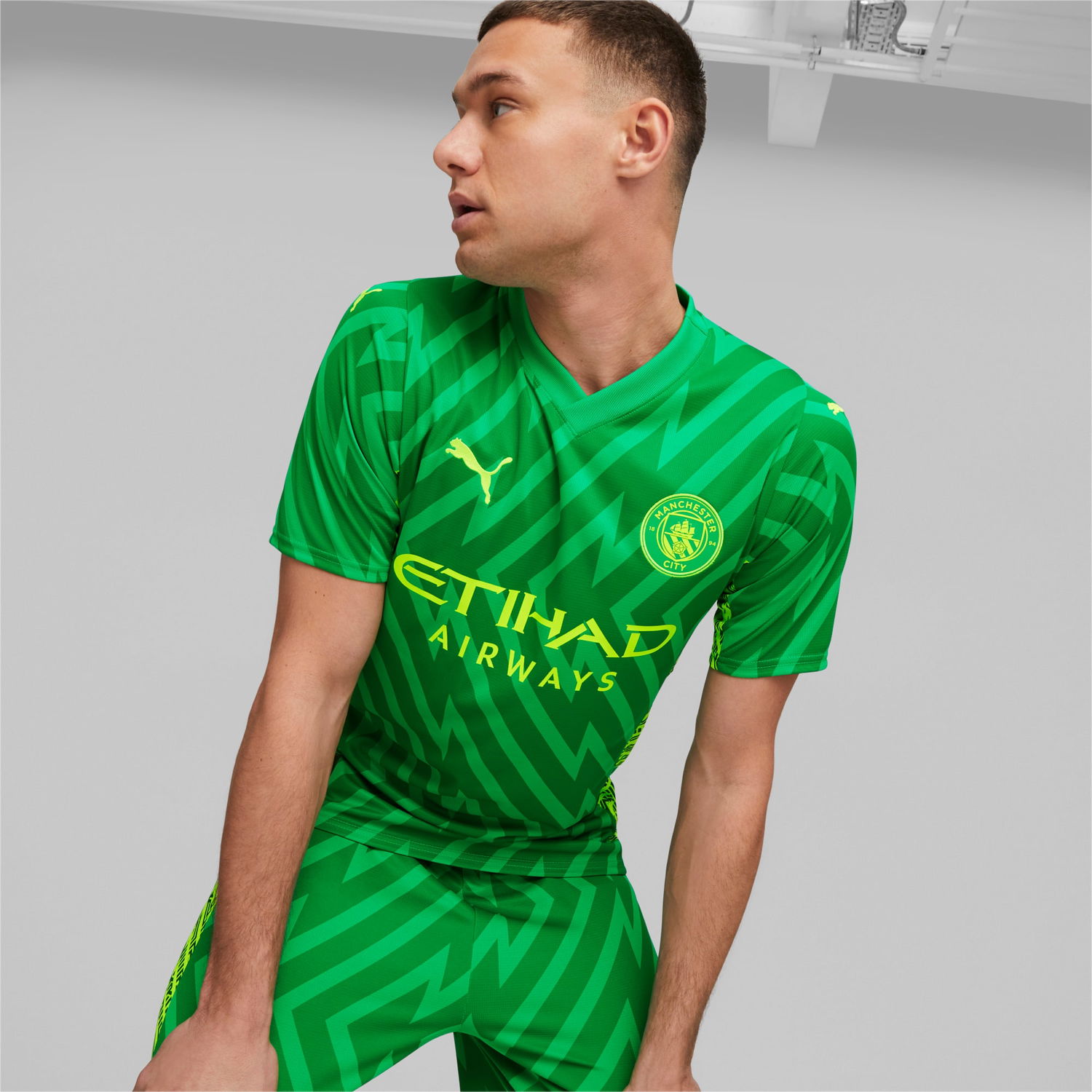 Jersey Puma Manchester City Men's Goalkeeper Jersey Grøn | 770471_97, 1