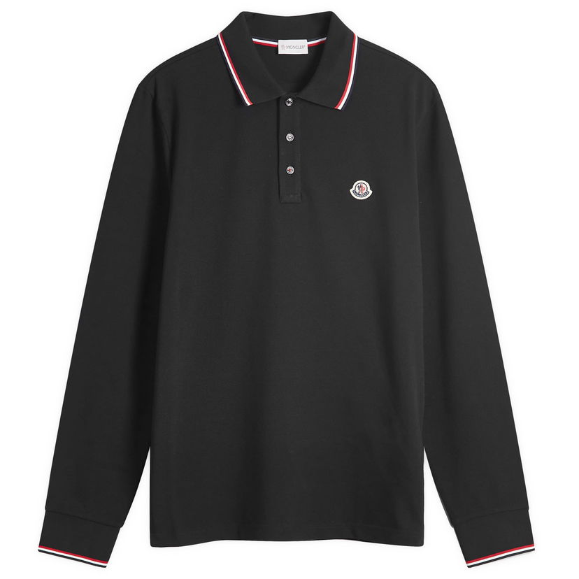 T-shirt Moncler Long Sleeve Polo T-Shirt Sort | 8B701-00-84556-999