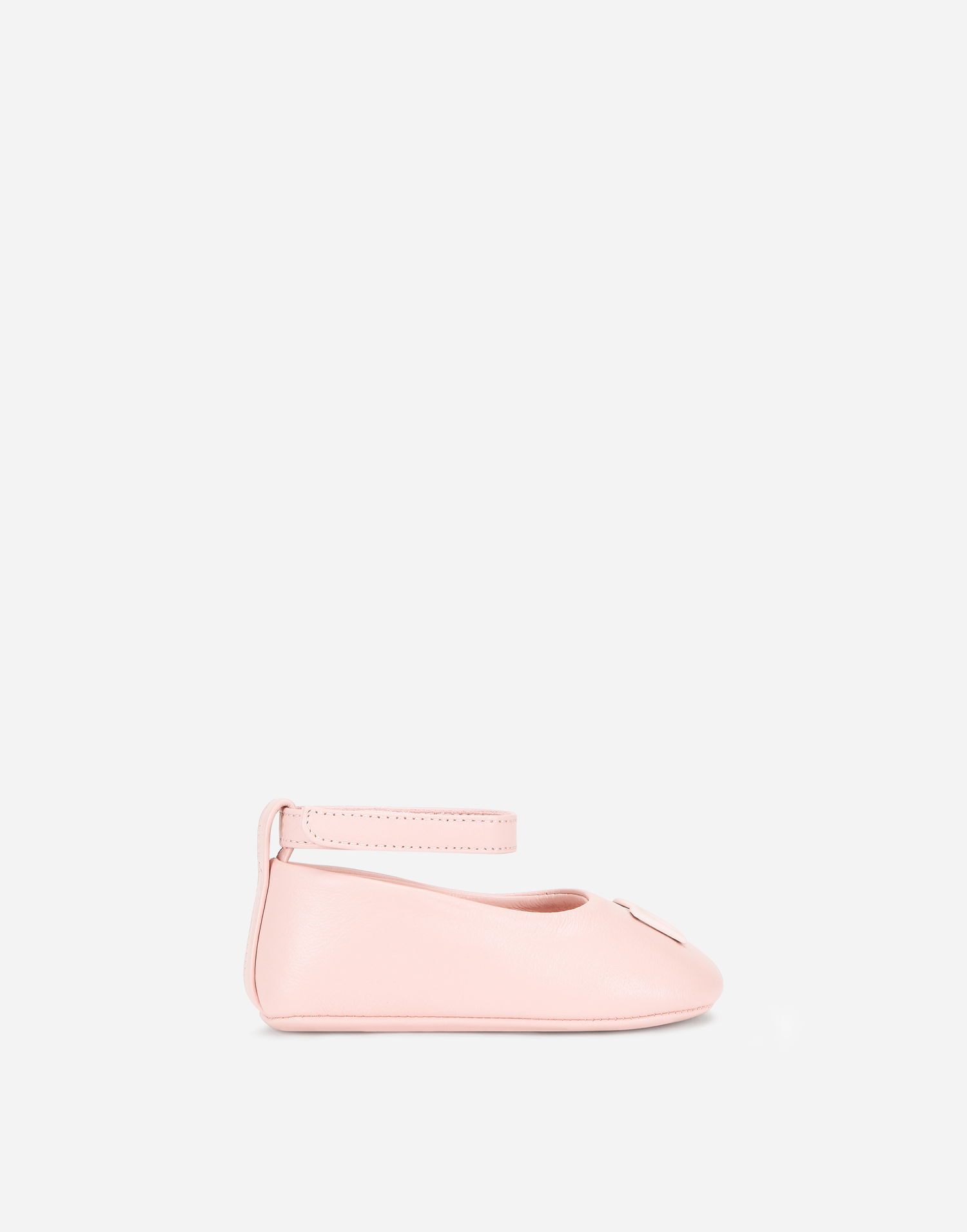 Sneakers og sko Dolce & Gabbana Nappa Ballet Flats With Ankle Strap For First Steps (19-26) Lyserød | DK0065A129380400, 0