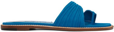 Skopleje Manolo Blahnik Manolo Blahnik Tibo Suede Toe-Ring Sandals Blå | 423-1670, 0