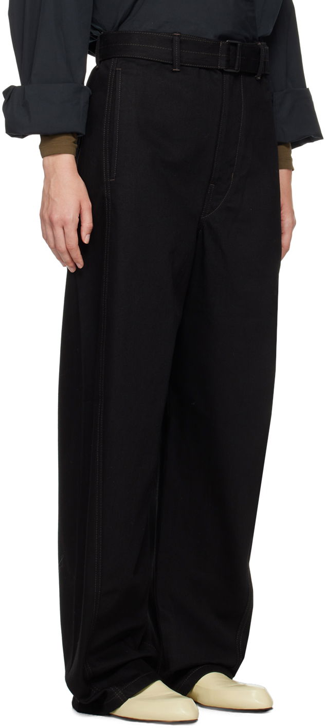 Cargo bukser LEMAIRE Lemaire Twisted Belt Trousers Sort | PA326 LD1000, 1
