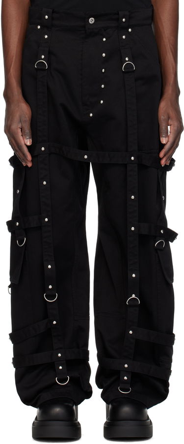 Cargo bukser We11done We11done Strapped Cargo Pants Sort | WD-PT0-25-246-M-BK, 0