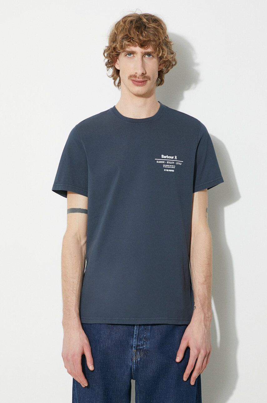 T-shirt Barbour Hickling Tee With Print Blå | MTS1269, 0