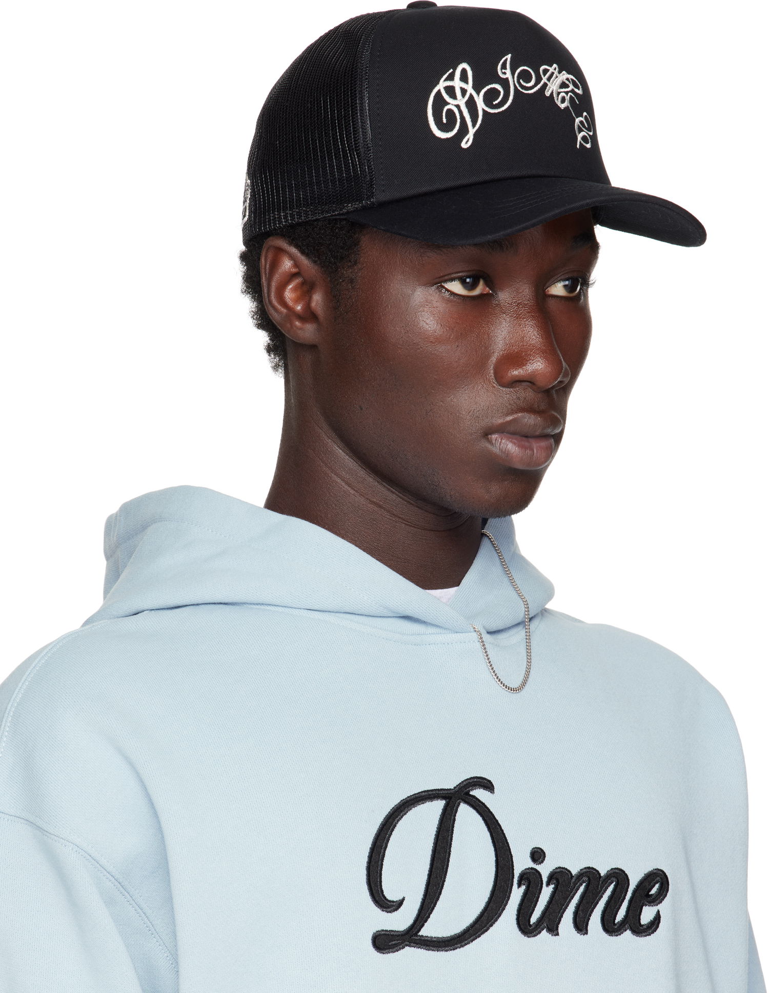 Kasket Dime Dime Embroidered Fighter Trucker Cap Sort | DIMESU2521BLK, 1
