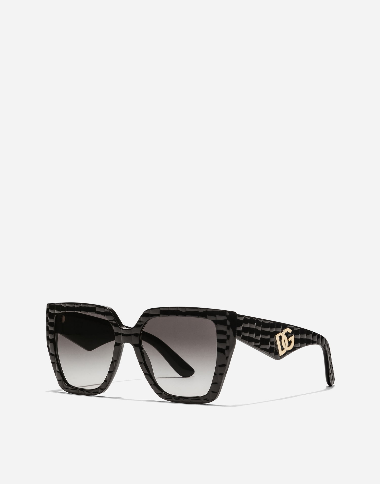 Solbriller Dolce & Gabbana Crossed Sunglasses Texture Cocco Onesize Sort | VG4438VP88G9V000, 1