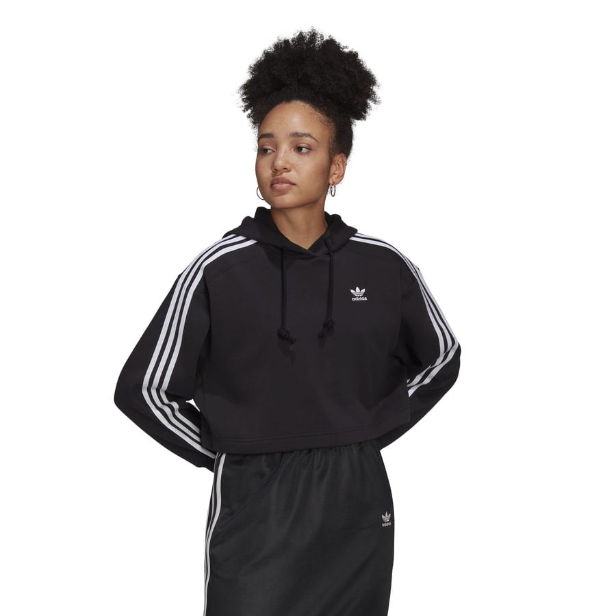 Sweatshirt adidas Originals Adicolor Classics Cropped Hoodie W Sort | HC2016, 0
