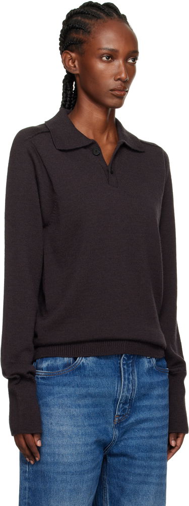 Sweater Studio Nicholson Studio Nicholson Sark Polo Sweater Mørkeblå | SARK SN - 1503, 4