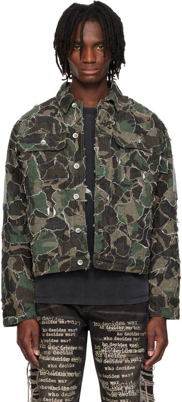 Jakke Who Decides War Who Decides War Camo Trucker Jacket Grøn | 1131230011SS25, 0