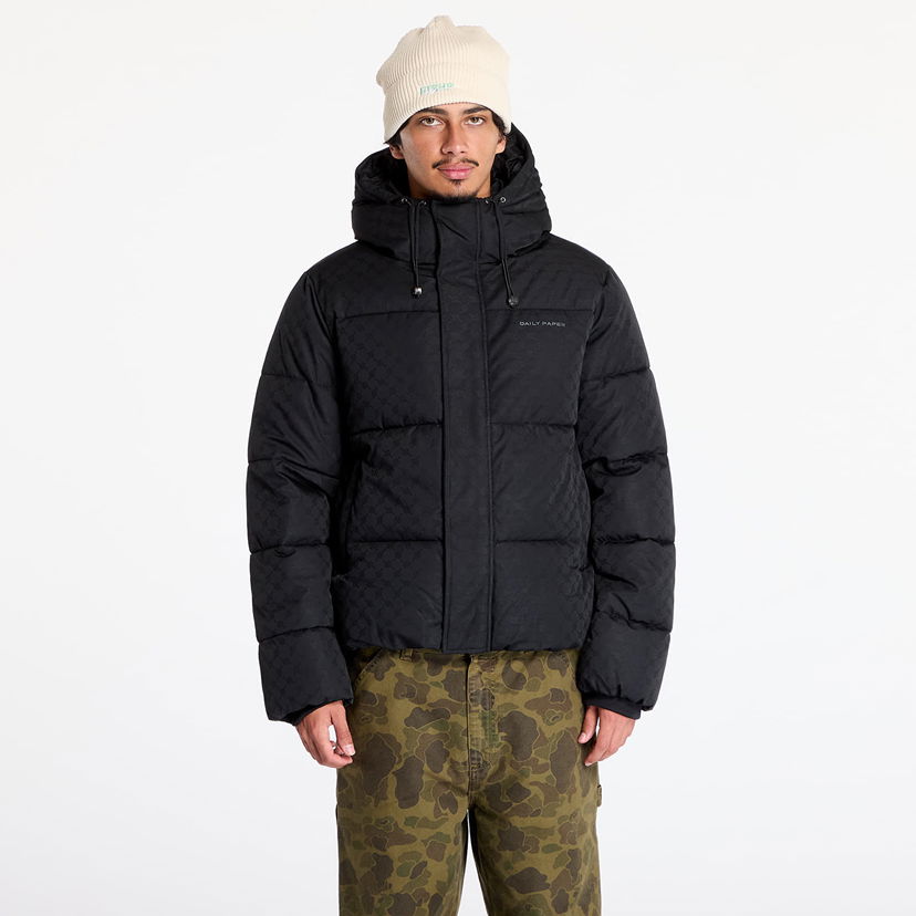 Puffer jakke DAILY PAPER Monogram Puffer Jacket Black Sort | 1000119