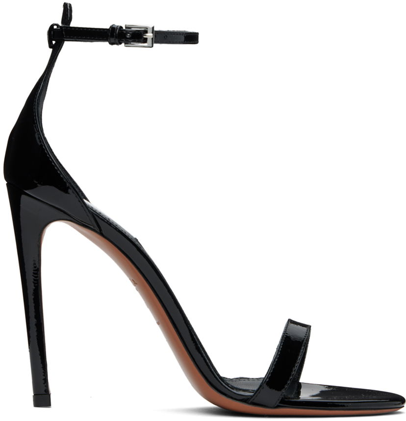 Sneakers og sko Alaïa ALAÏA High Heeled Calfskin Sandals Sort | AA3S106CK250