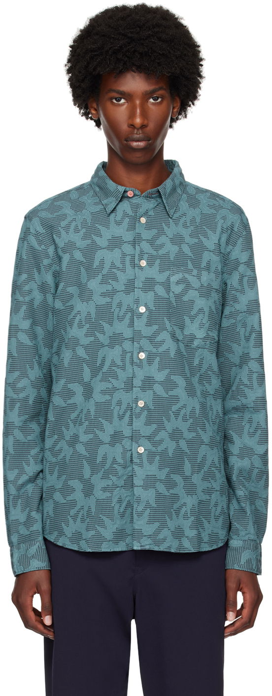 Skjorte Paul Smith PS Paul Smith Patterned Shirt Grøn | M2R-614P-N22135-34