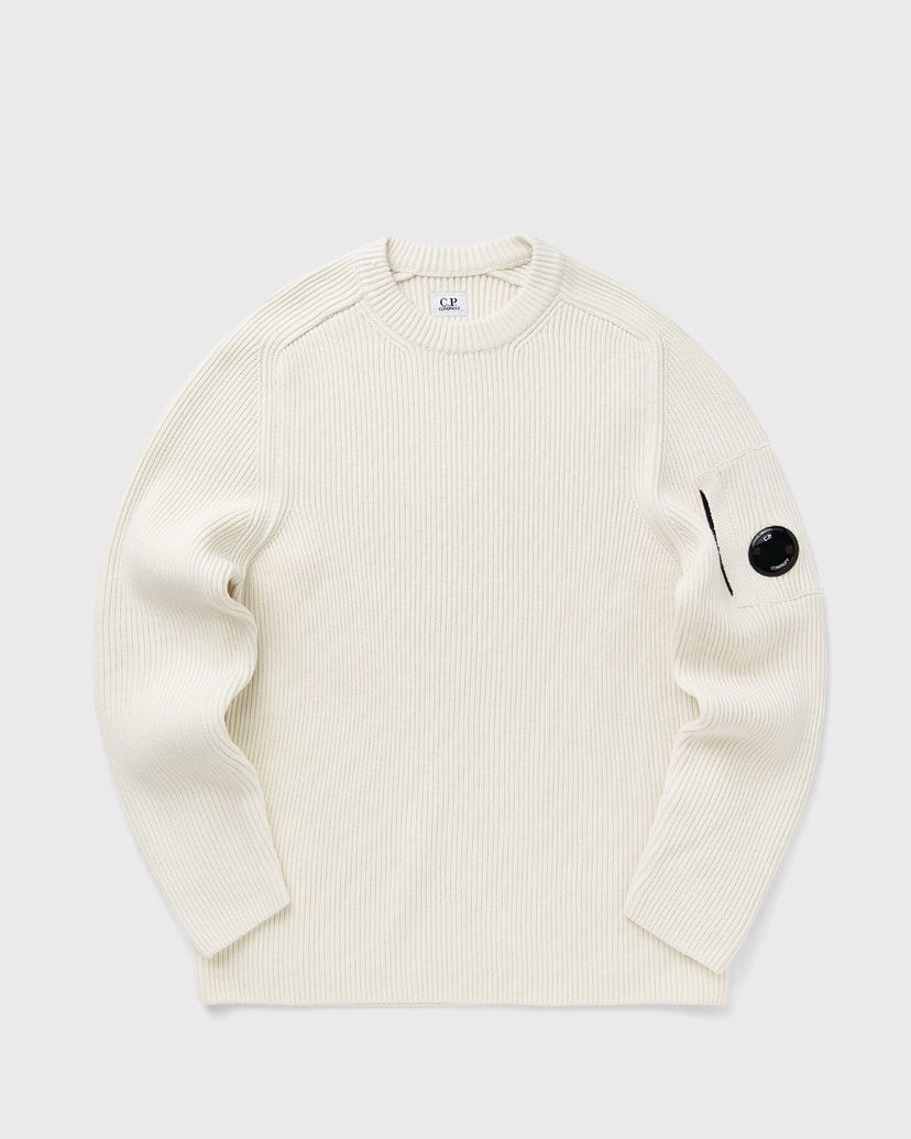 Sweater C.P. Company C.P. Company Crew Neck Knit Sweater Hvid | 19CMKN015A006608A-103