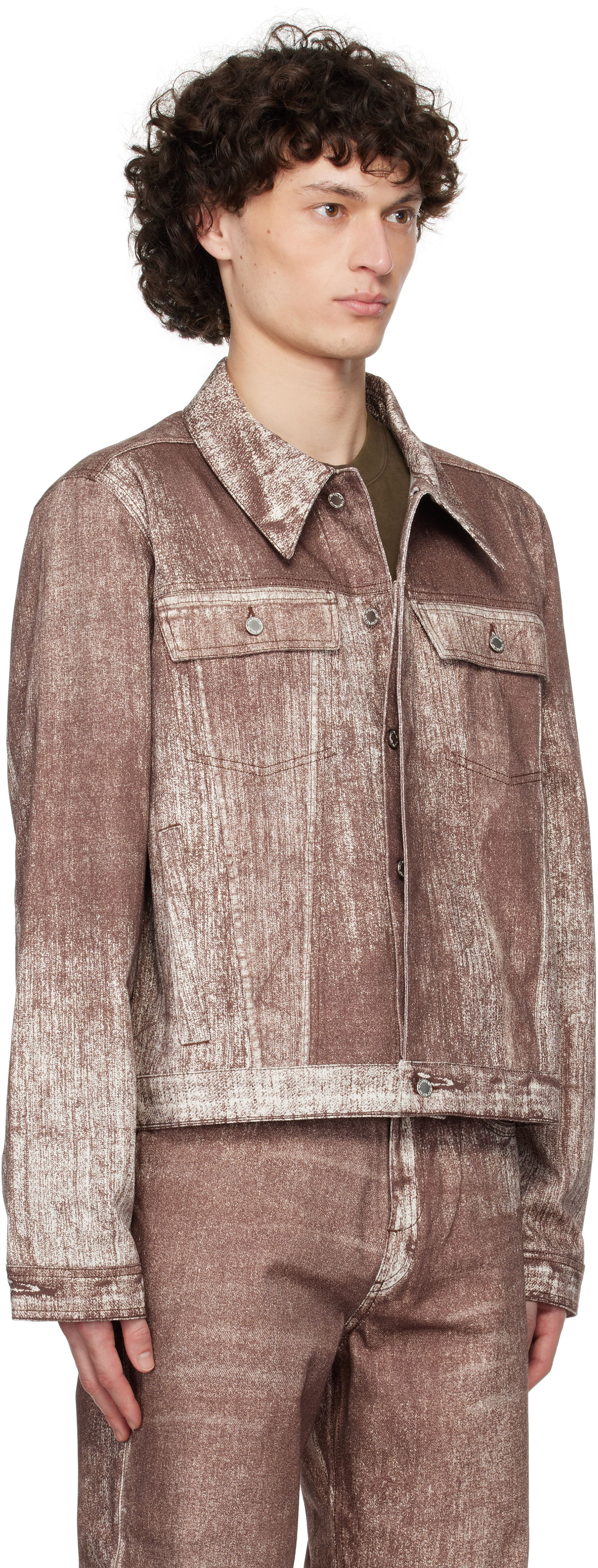 Jakke Camper Camperlab Paint Print Denim Jacket Brun | AU00021-003, 1