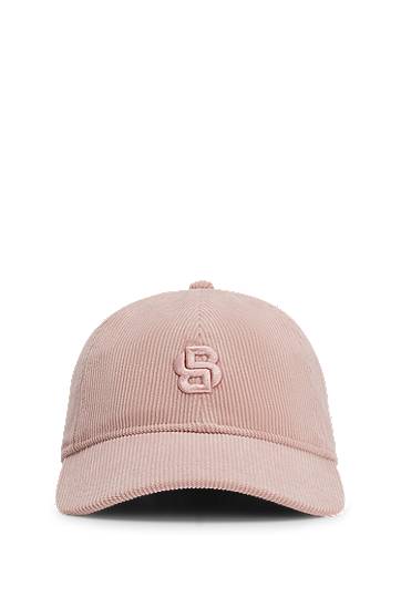 Kasket BOSS Baby Corduroy Cap with Double B Monogram Lyserød | 50544419, 0