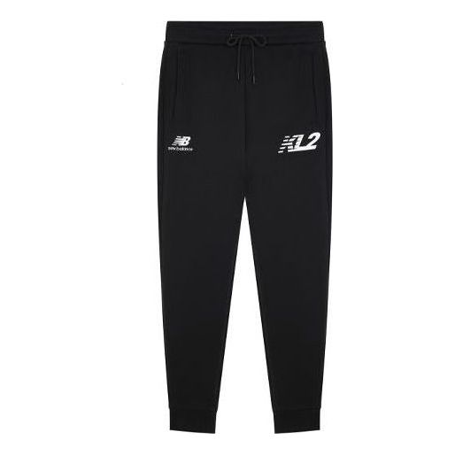 Bukser New Balance Essentials Stacked Logo Sweatpants Sort | MP13580-BK