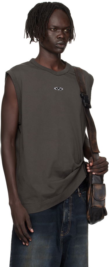 Tanktop VETEMENTS Vetements Oval Logo Jersey Tank Top Grå | UH76TR550C, 1