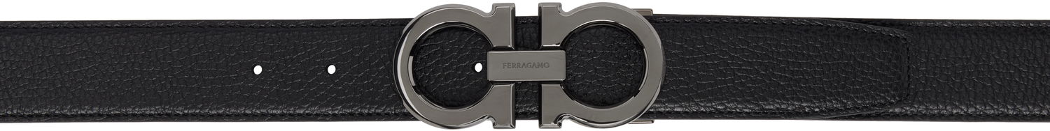 Bælter FERRAGAMO Ferragamo Adjustable Gancini Reversible Belt Sort | 689134, 0
