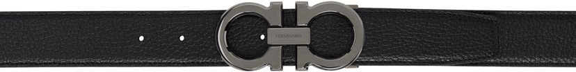 Bælter FERRAGAMO Ferragamo Adjustable Gancini Reversible Belt Sort | 689134