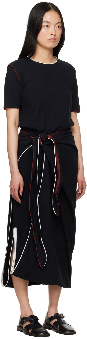 Kjole LEMAIRE Lemaire Wrap Midi Dress Sort | DR1044 LJ1010, 1