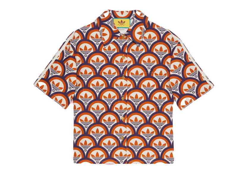 Skjorte Gucci adidas x Interlocking G And Trefoil Shirt Multicolor Flerfarvet | 703002 ZAJVC 7471