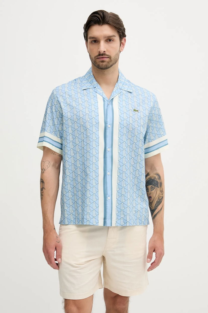 Skjorte Lacoste Lacoste Relaxed Fit Shirt Blå | CH9094