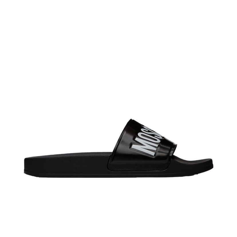 Sneakers og sko Moschino Logo Pool Slides Sort | MB28022G1E G10