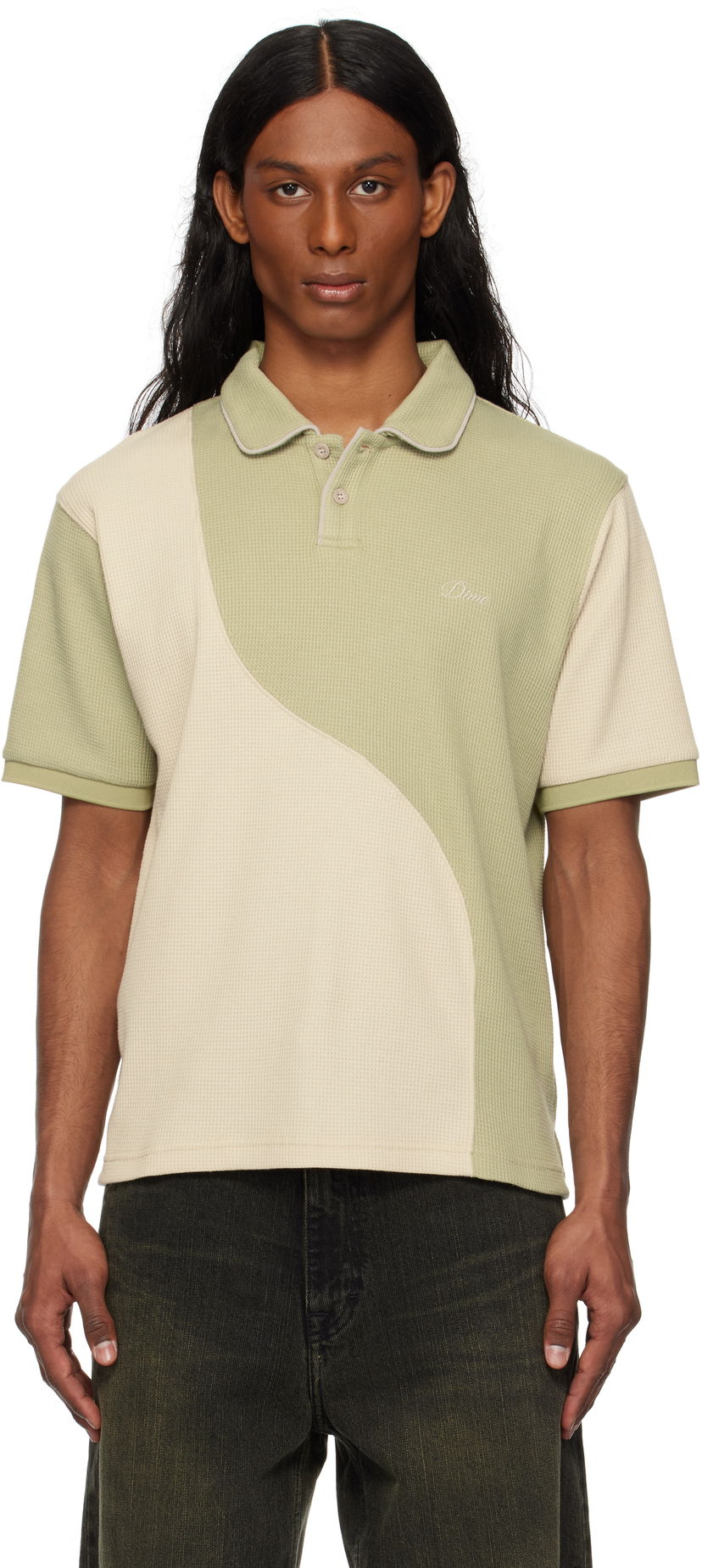 Polo skjorte Dime Dime Waffle Polo Grøn | DIME2SP256SAG