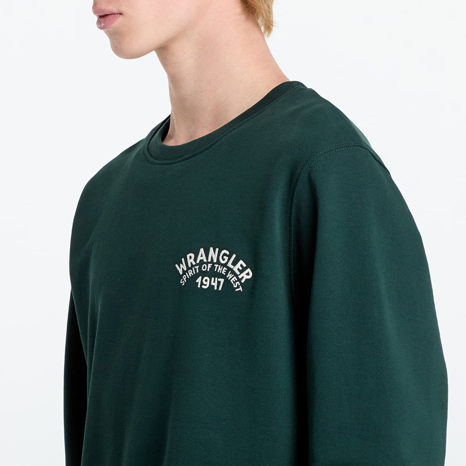 Sweatshirt Wrangler Crewneck Sweatshirt Scarab Grøn | 112357320, 1