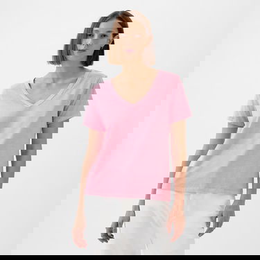 T-shirt GAP V-Neck Tee Sugar Pink Lyserød | 740140-67, 0