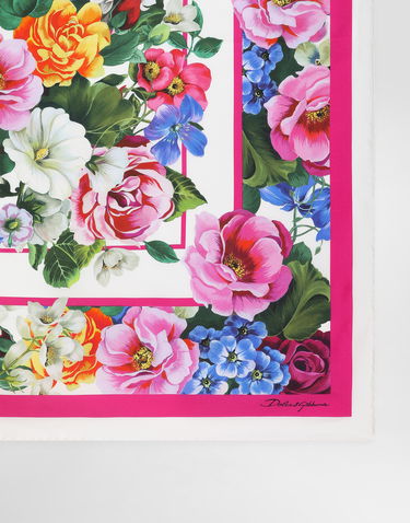 Tørklæde Dolce & Gabbana Dolce & Gabbana Floral-Print Silk Twill Square Scarf Flerfarvet | FN090RGDCWDHH5KT, 1
