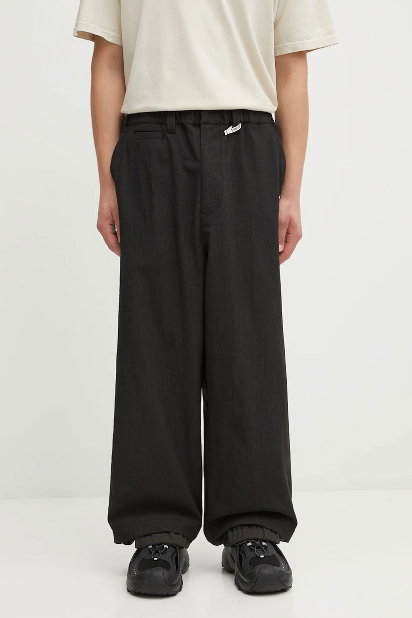 Bukser Maison MIHARA YASUHIRO Maison MIHARA YASUHIRO SLEEVE LAYERED Wool Pants Sort | J15PT132