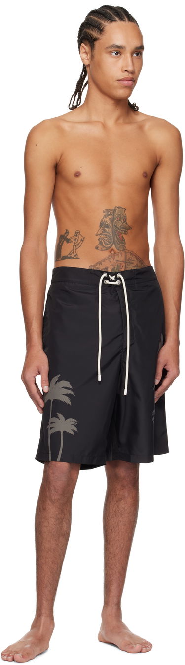 Badetøj Palm Angels Palm Angels Palms Print Swim Shorts Sort | PMFD017S25FAB0031010, 3