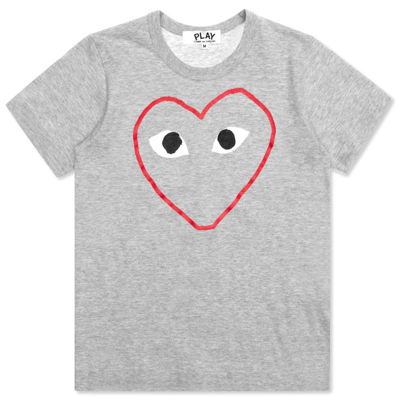 T-shirt Comme des Garçons Heart Sketch T-Shirt Grå | AZ-T265-051-1
