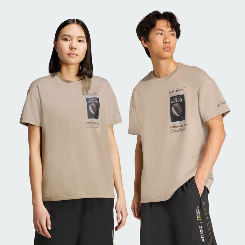 T-shirt adidas Performance National Geographic AEROREADY Graphic Tee Beige | KC2350